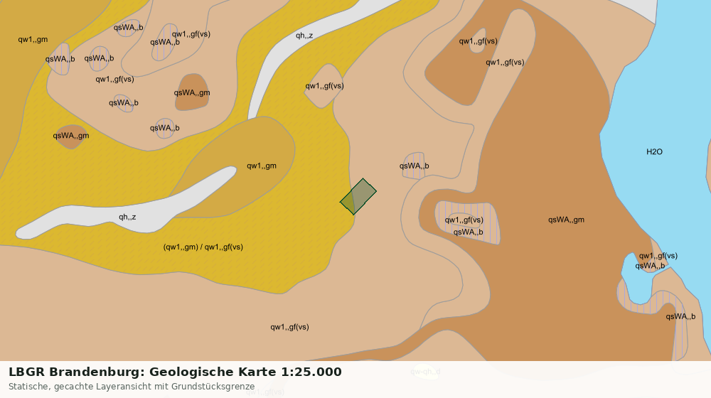 Statische Kartenansicht: LBGR Brandenburg: Geologische Karte 1:25.000