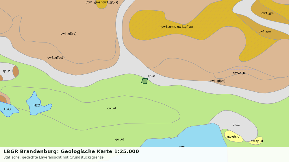 Statische Kartenansicht: LBGR Brandenburg: Geologische Karte 1:25.000
