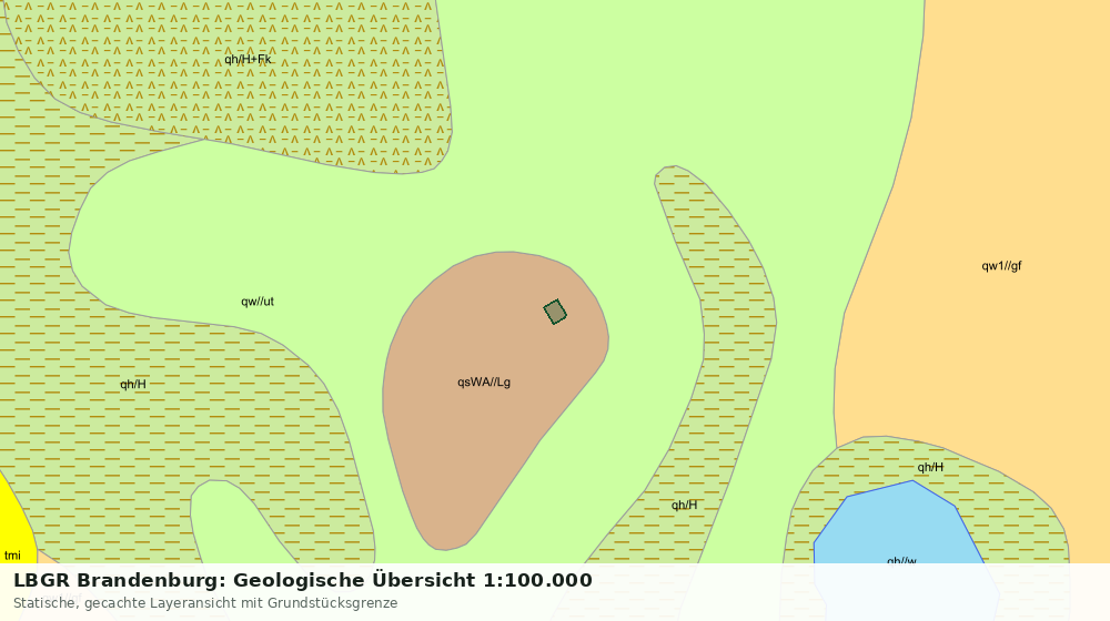 Statische Kartenansicht: LBGR Brandenburg: Geologische Übersicht 1:100.000
