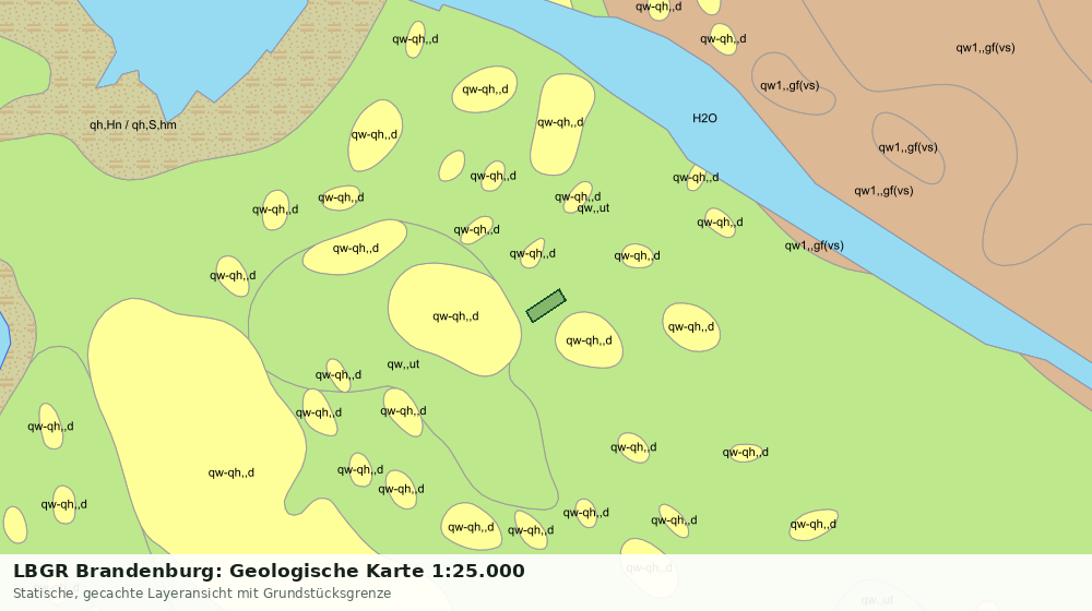 Statische Kartenansicht: LBGR Brandenburg: Geologische Karte 1:25.000