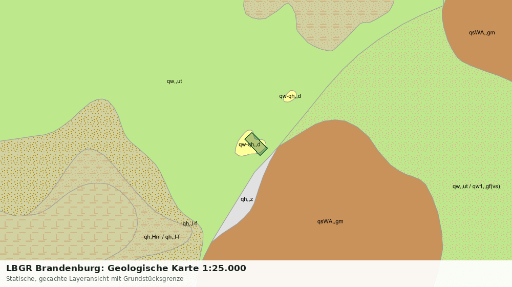 Statische Kartenansicht: LBGR Brandenburg: Geologische Karte 1:25.000