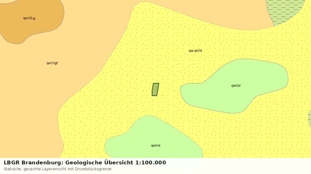 Statische Kartenansicht: LBGR Brandenburg: Geologische Übersicht 1:100.000