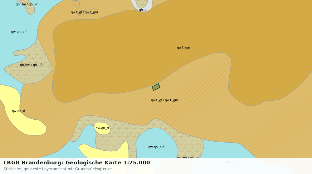 Statische Kartenansicht: LBGR Brandenburg: Geologische Karte 1:25.000