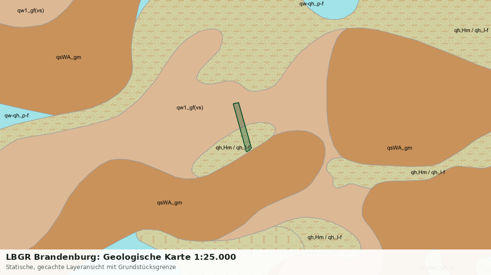 Statische Kartenansicht: LBGR Brandenburg: Geologische Karte 1:25.000