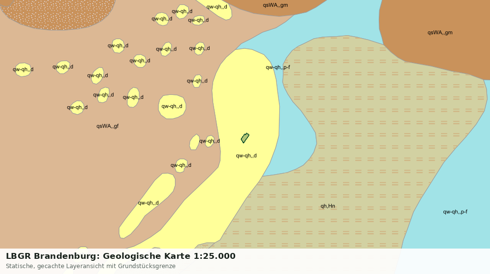 Statische Kartenansicht: LBGR Brandenburg: Geologische Karte 1:25.000