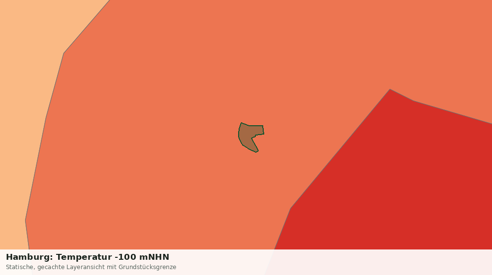 Statische Kartenansicht: Hamburg: Temperatur -100 mNHN