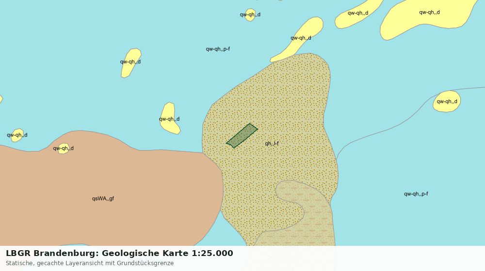 Statische Kartenansicht: LBGR Brandenburg: Geologische Karte 1:25.000