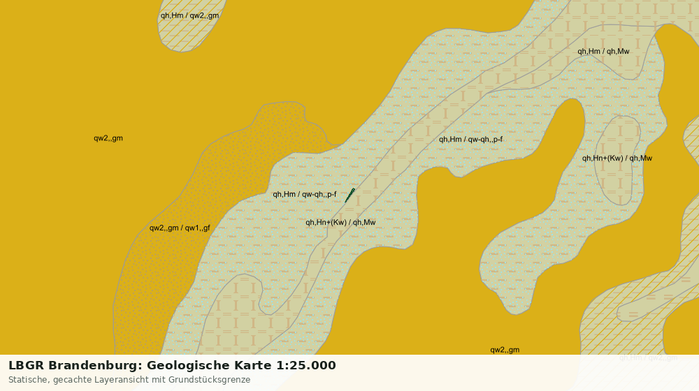 Statische Kartenansicht: LBGR Brandenburg: Geologische Karte 1:25.000