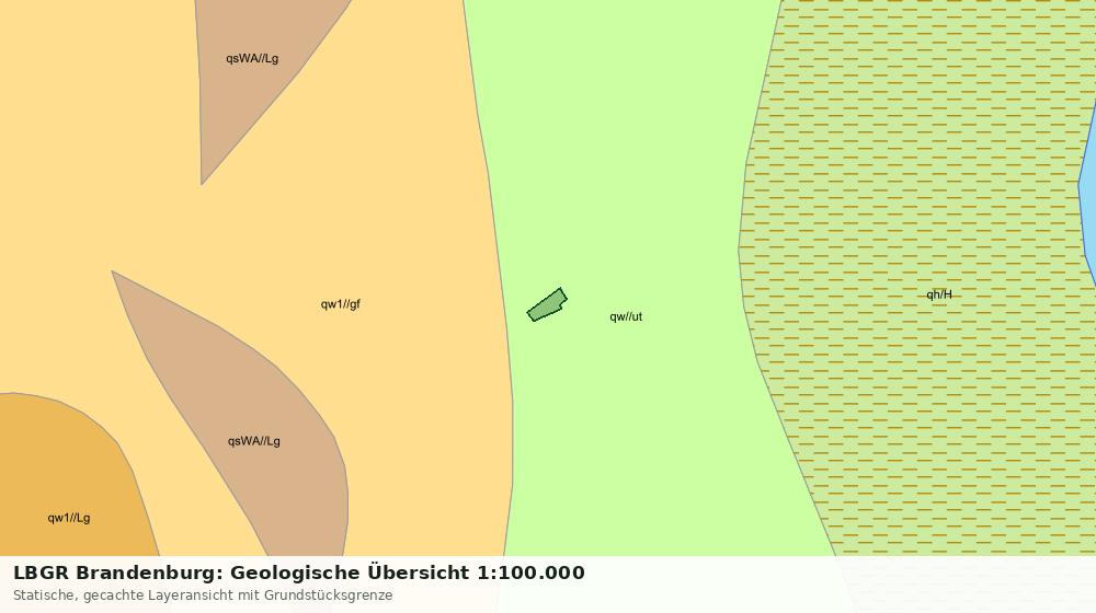 Statische Kartenansicht: LBGR Brandenburg: Geologische Übersicht 1:100.000