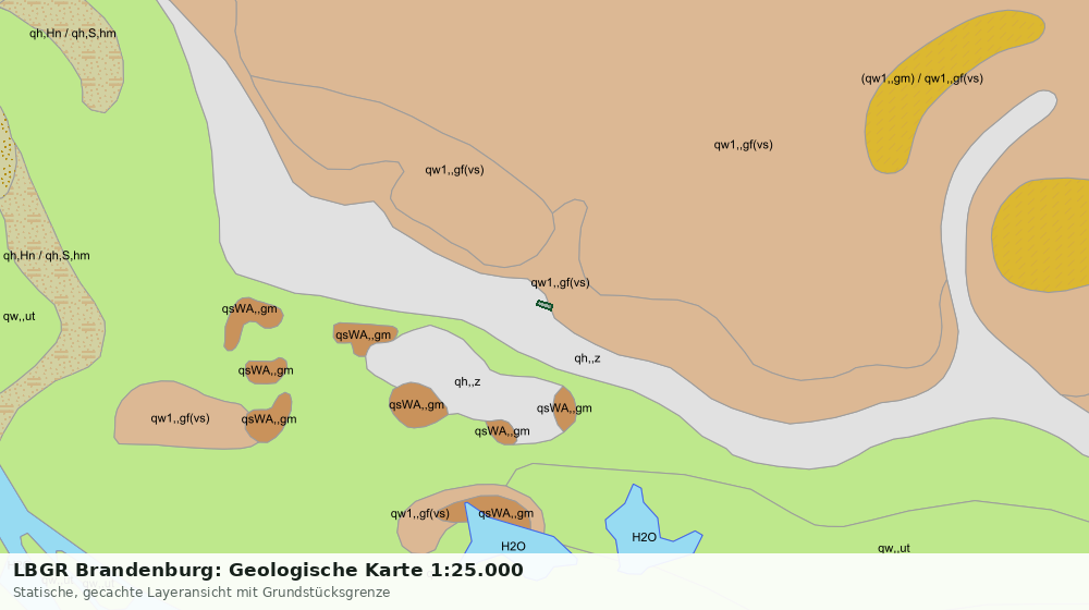 Statische Kartenansicht: LBGR Brandenburg: Geologische Karte 1:25.000