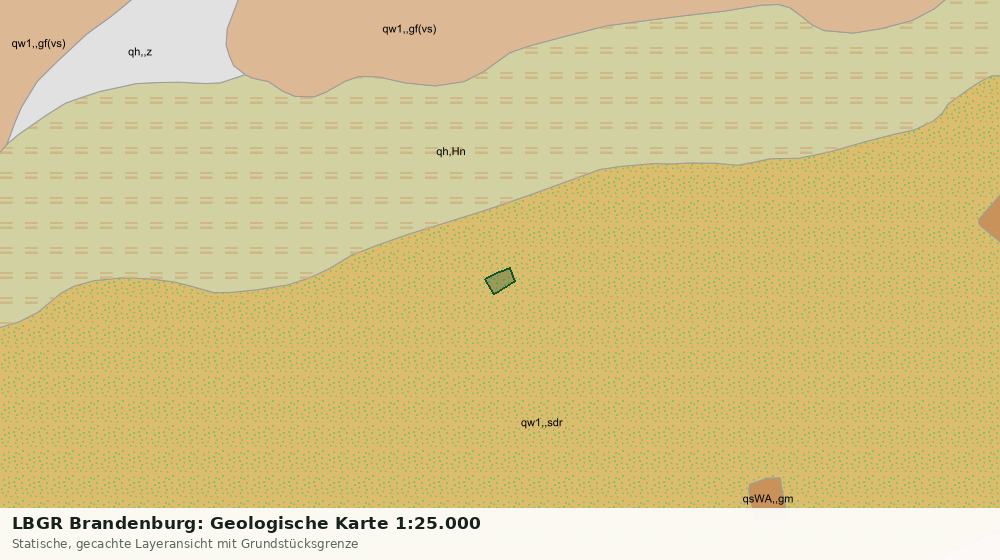 Statische Kartenansicht: LBGR Brandenburg: Geologische Karte 1:25.000