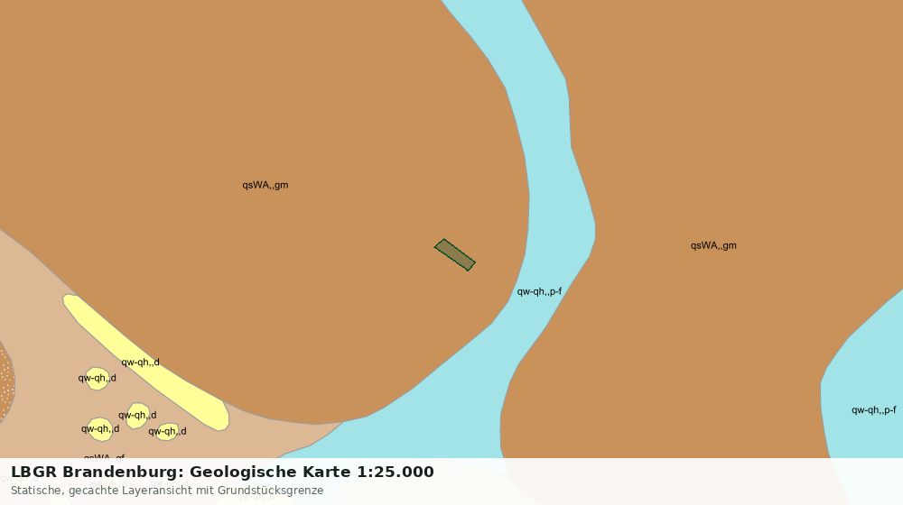 Statische Kartenansicht: LBGR Brandenburg: Geologische Karte 1:25.000