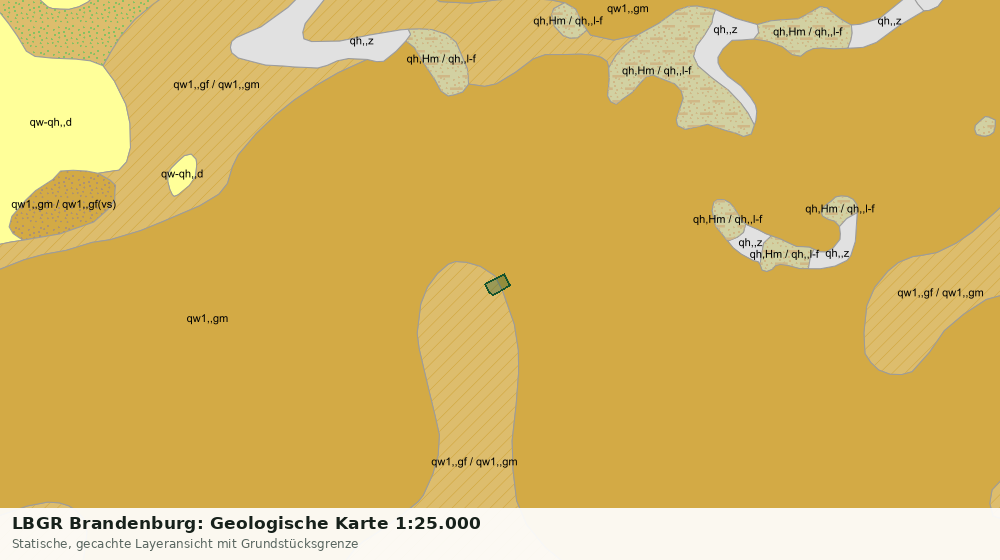 Statische Kartenansicht: LBGR Brandenburg: Geologische Karte 1:25.000