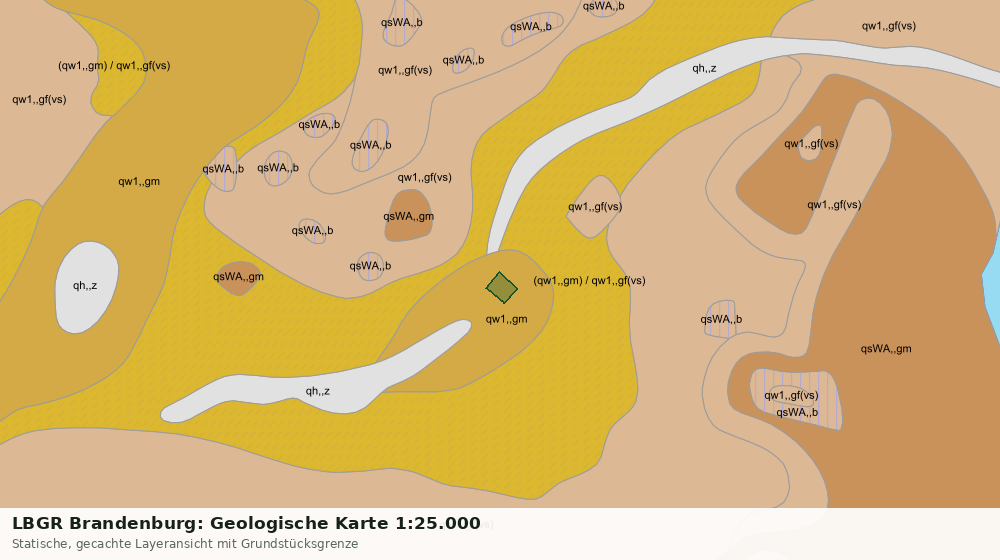 Statische Kartenansicht: LBGR Brandenburg: Geologische Karte 1:25.000