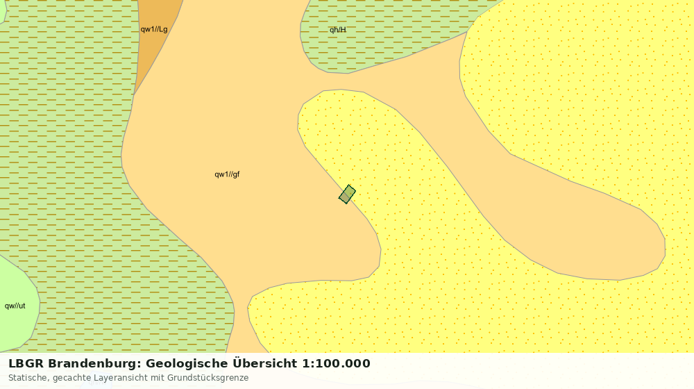 Statische Kartenansicht: LBGR Brandenburg: Geologische Übersicht 1:100.000