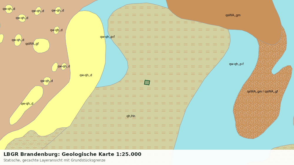 Statische Kartenansicht: LBGR Brandenburg: Geologische Karte 1:25.000
