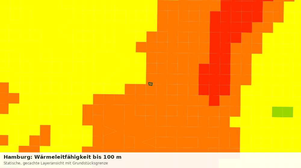 Statische Kartenansicht: Hamburg: Wärmeleitfähigkeit bis 100 m