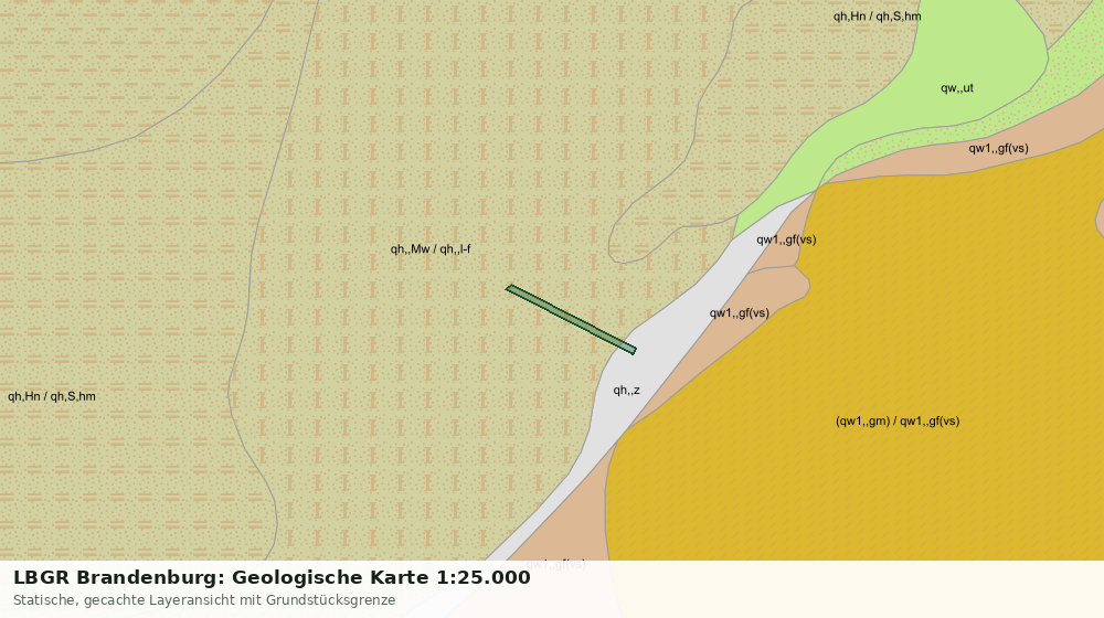 Statische Kartenansicht: LBGR Brandenburg: Geologische Karte 1:25.000