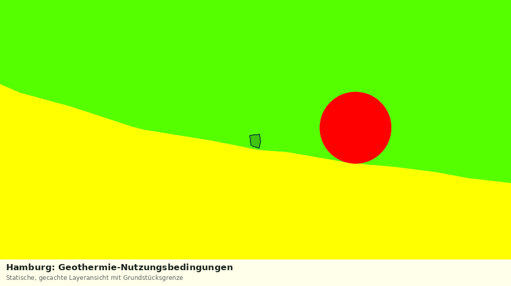 Statische Kartenansicht: Hamburg: Geothermie-Nutzungsbedingungen