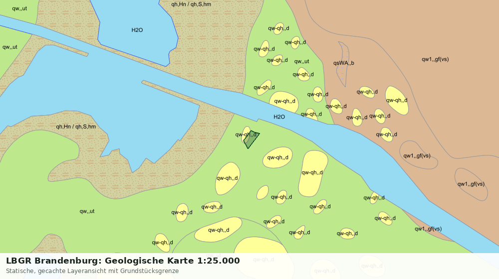 Statische Kartenansicht: LBGR Brandenburg: Geologische Karte 1:25.000