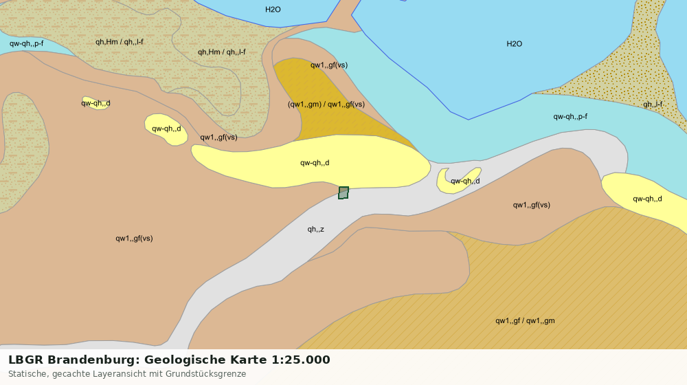 Statische Kartenansicht: LBGR Brandenburg: Geologische Karte 1:25.000