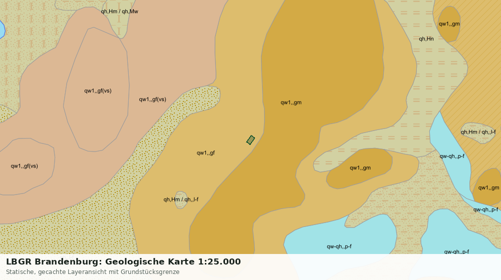 Statische Kartenansicht: LBGR Brandenburg: Geologische Karte 1:25.000