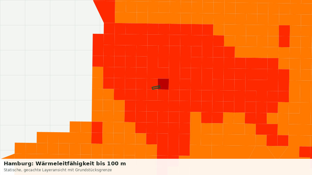 Statische Kartenansicht: Hamburg: Wärmeleitfähigkeit bis 100 m