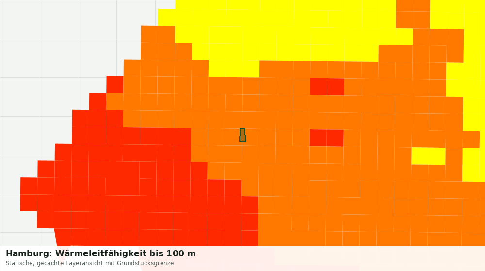 Statische Kartenansicht: Hamburg: Wärmeleitfähigkeit bis 100 m