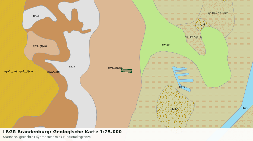 Statische Kartenansicht: LBGR Brandenburg: Geologische Karte 1:25.000