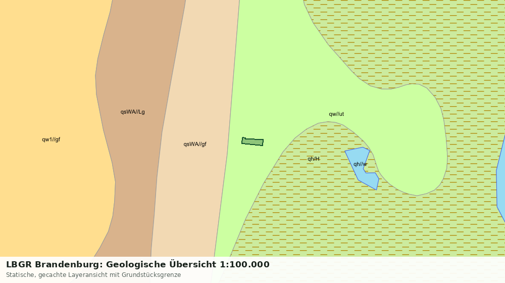 Statische Kartenansicht: LBGR Brandenburg: Geologische Übersicht 1:100.000
