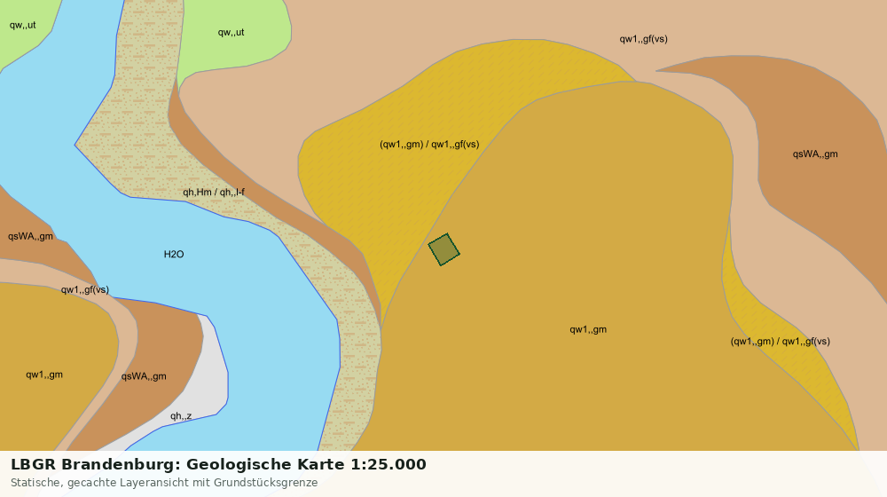 Statische Kartenansicht: LBGR Brandenburg: Geologische Karte 1:25.000