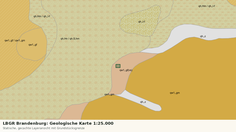 Statische Kartenansicht: LBGR Brandenburg: Geologische Karte 1:25.000