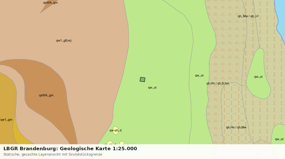 Statische Kartenansicht: LBGR Brandenburg: Geologische Karte 1:25.000