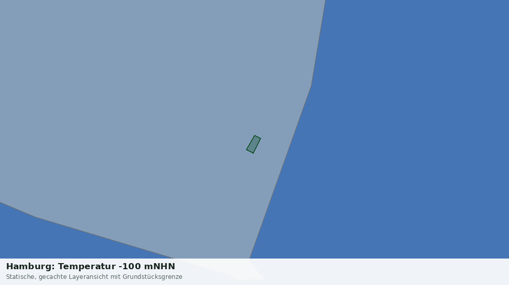 Statische Kartenansicht: Hamburg: Temperatur -100 mNHN