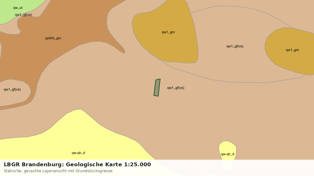 Statische Kartenansicht: LBGR Brandenburg: Geologische Karte 1:25.000