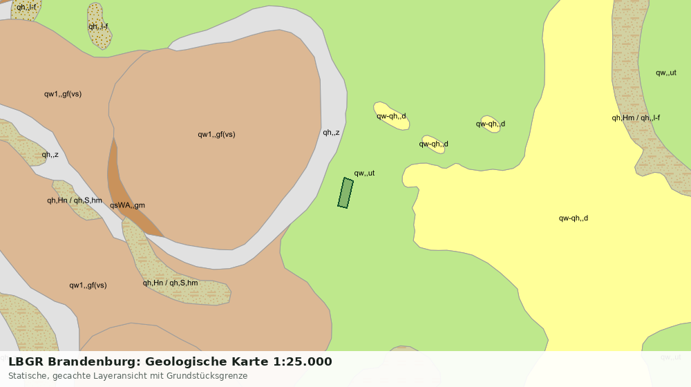 Statische Kartenansicht: LBGR Brandenburg: Geologische Karte 1:25.000