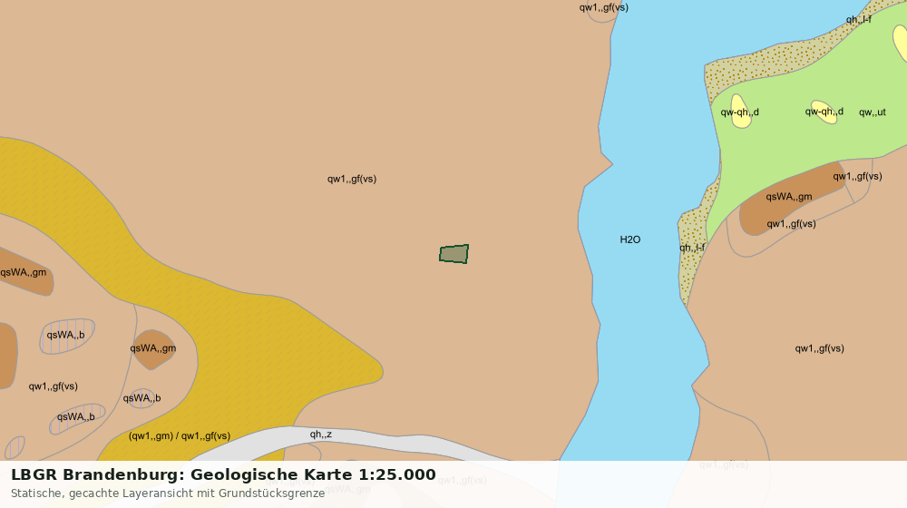 Statische Kartenansicht: LBGR Brandenburg: Geologische Karte 1:25.000