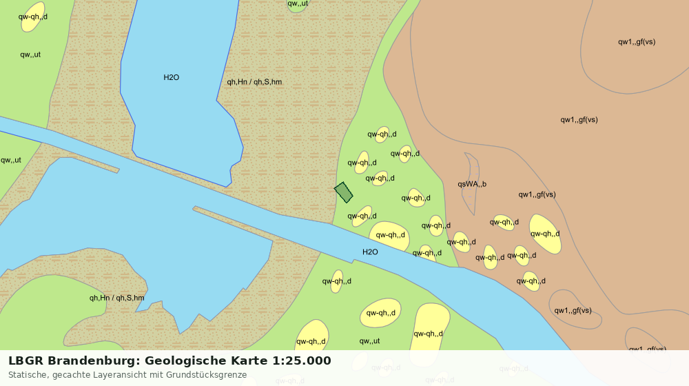 Statische Kartenansicht: LBGR Brandenburg: Geologische Karte 1:25.000