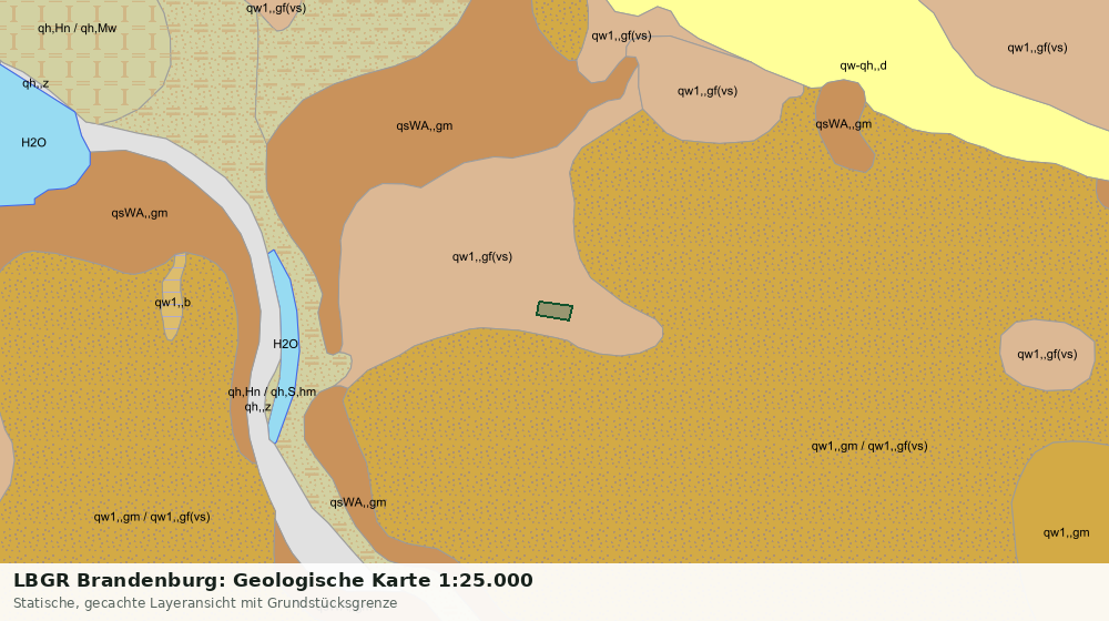 Statische Kartenansicht: LBGR Brandenburg: Geologische Karte 1:25.000
