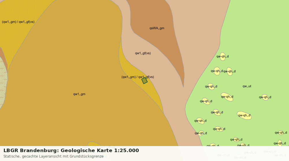 Statische Kartenansicht: LBGR Brandenburg: Geologische Karte 1:25.000