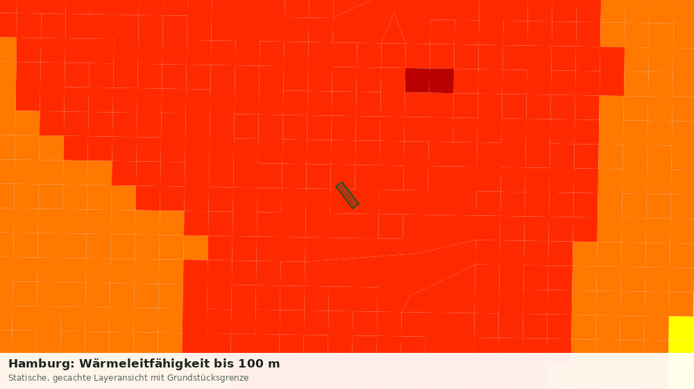 Statische Kartenansicht: Hamburg: Wärmeleitfähigkeit bis 100 m