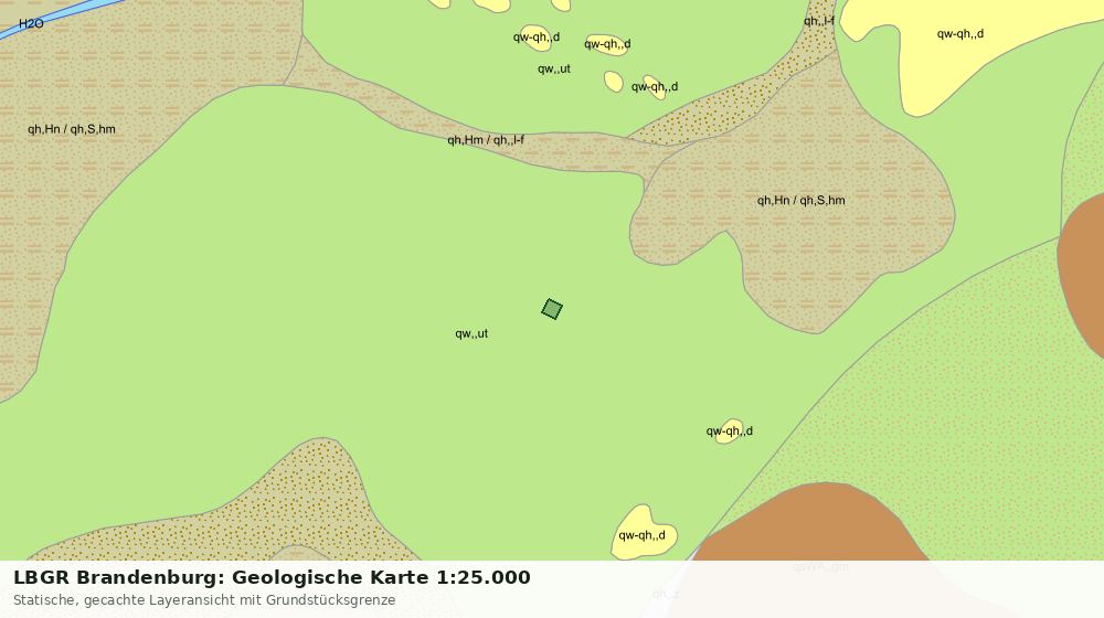 Statische Kartenansicht: LBGR Brandenburg: Geologische Karte 1:25.000