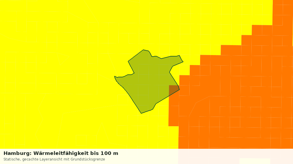 Statische Kartenansicht: Hamburg: Wärmeleitfähigkeit bis 100 m