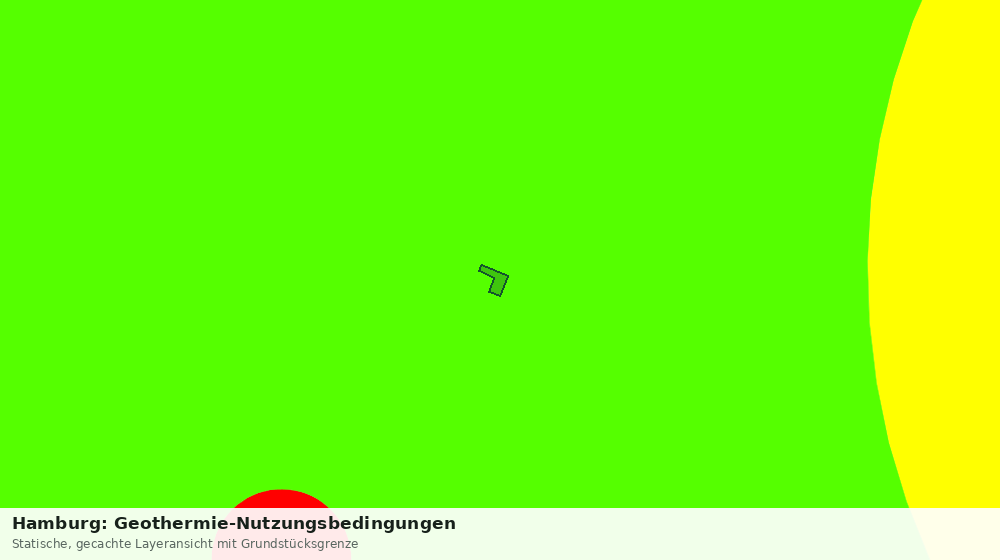 Statische Kartenansicht: Hamburg: Geothermie-Nutzungsbedingungen