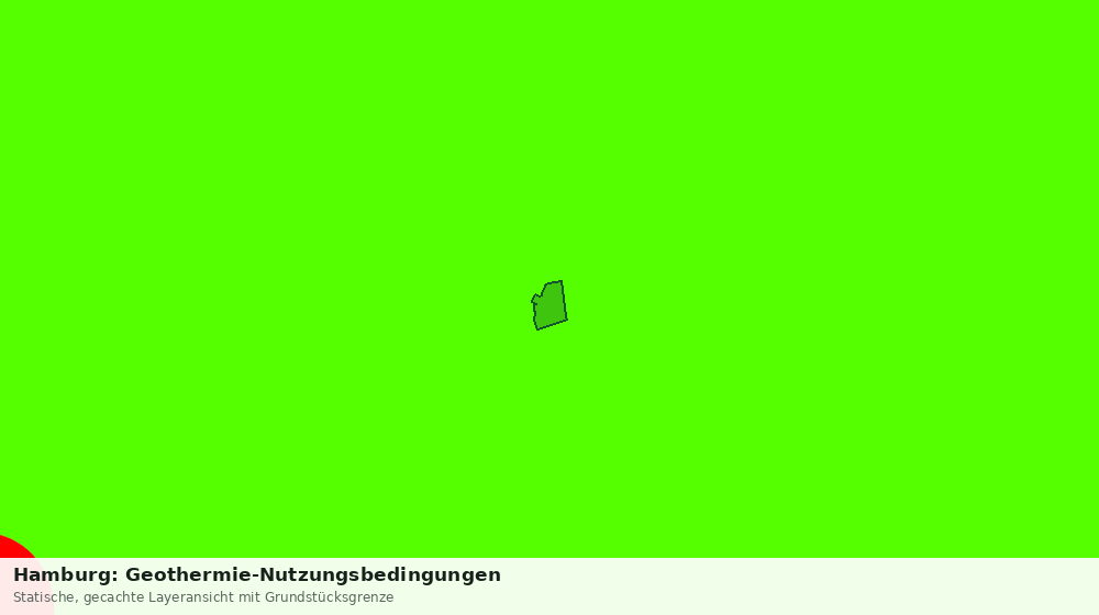 Statische Kartenansicht: Hamburg: Geothermie-Nutzungsbedingungen