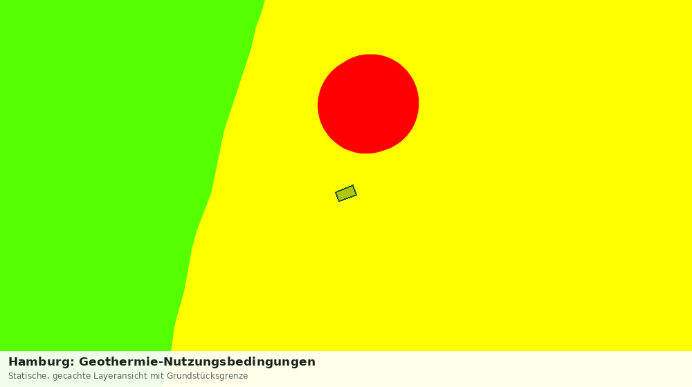 Statische Kartenansicht: Hamburg: Geothermie-Nutzungsbedingungen