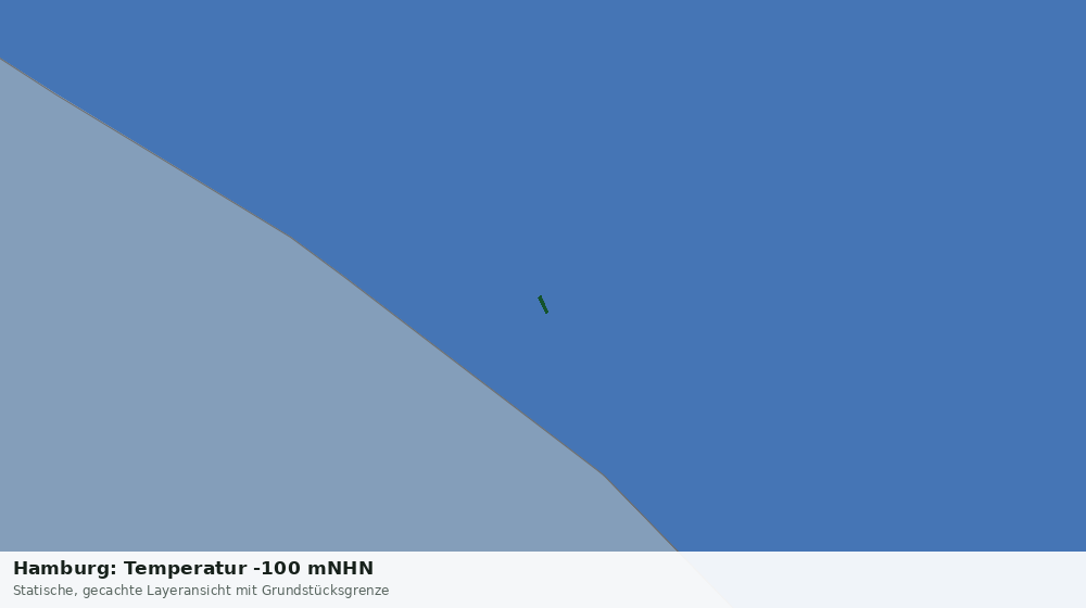 Statische Kartenansicht: Hamburg: Temperatur -100 mNHN