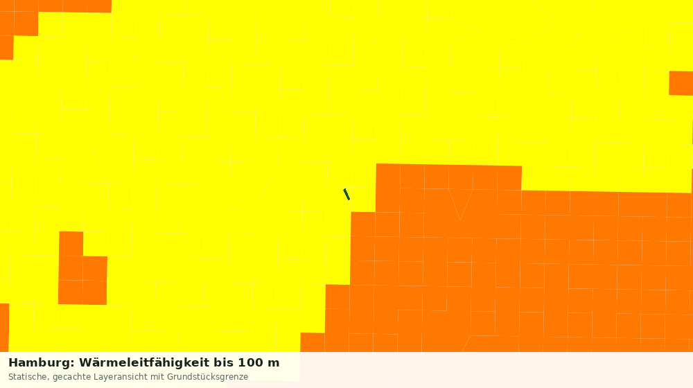 Statische Kartenansicht: Hamburg: Wärmeleitfähigkeit bis 100 m