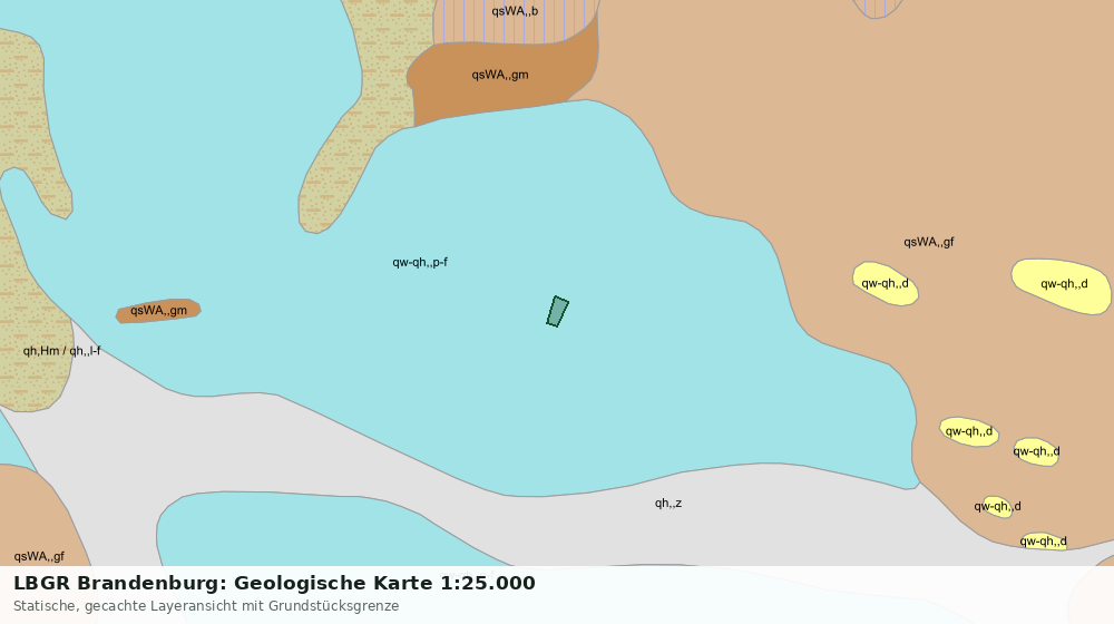 Statische Kartenansicht: LBGR Brandenburg: Geologische Karte 1:25.000