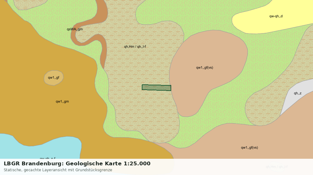Statische Kartenansicht: LBGR Brandenburg: Geologische Karte 1:25.000